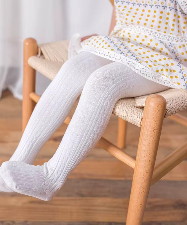 Girls Ribbed School Tights – Cotton Blend